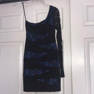 One shoulder fitted dress